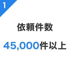 依頼件数45000件以上